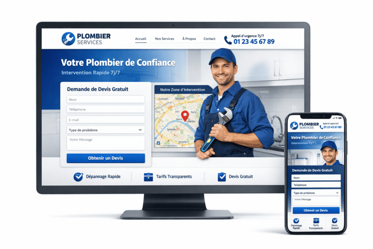 Site plombier responsive